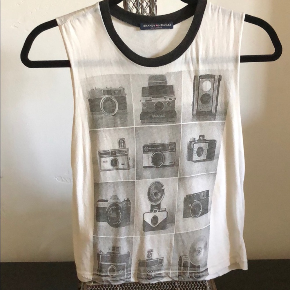 White Sleeveless tank top